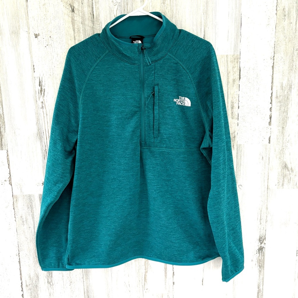 The North Face Men’s Size Large 1/2 Zip Canyonlands Pullover In Teal